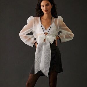 Anthropologie Maeve sheer top size large new without tags